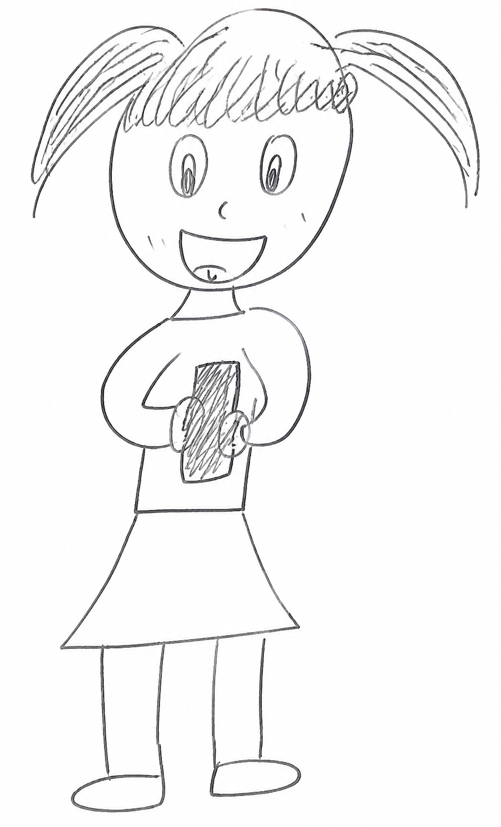 手書き絵の線画