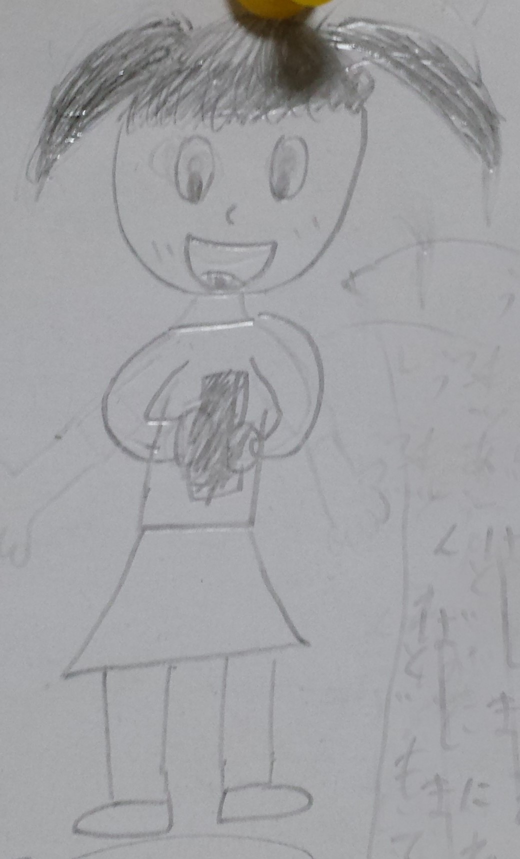 暗い場所で撮った手書き絵